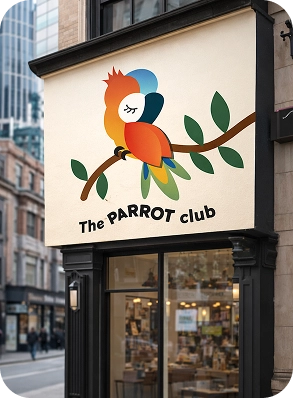 mockup logo perroquet 1